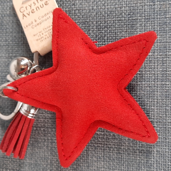 USA Star Flag Rhinestone Keychain Purse Charm Backpack Clip Patriotic American - Picture 3 of 4